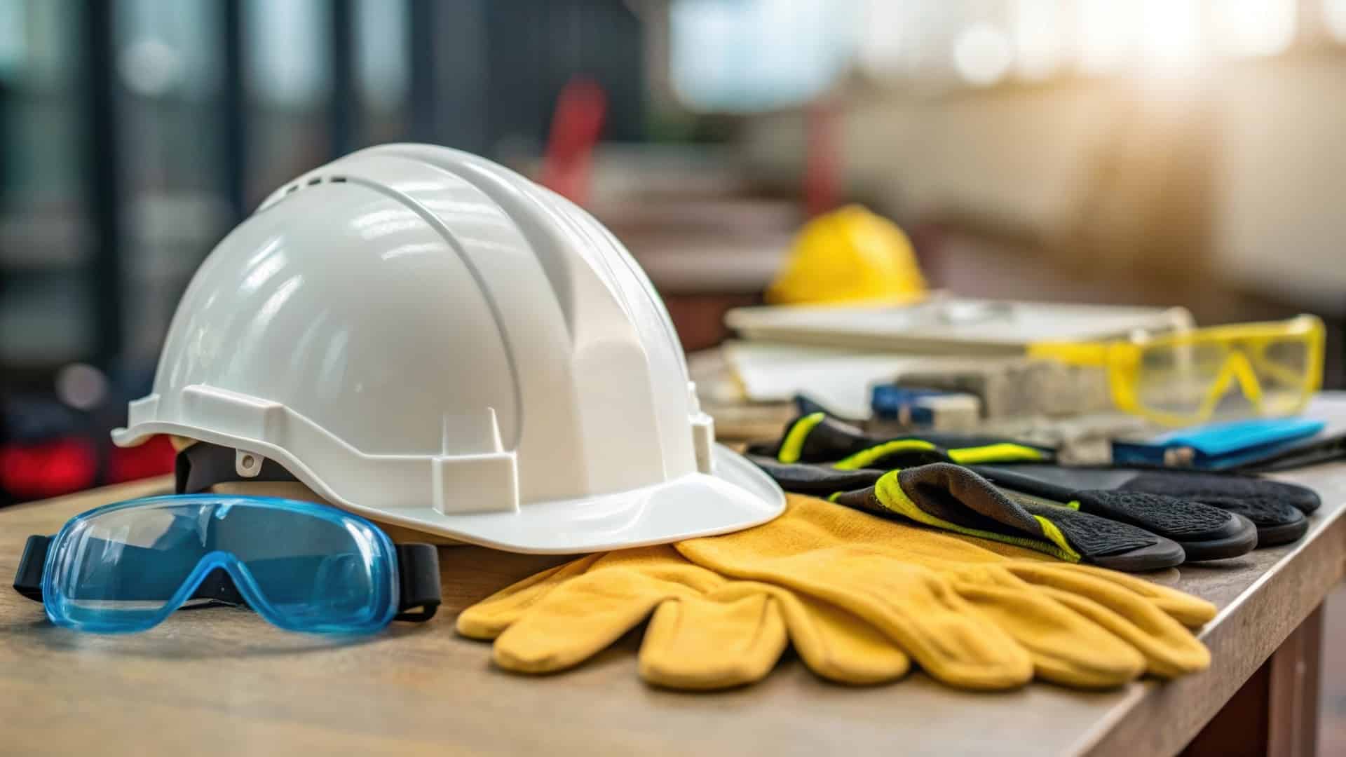 Schutzausrüstung auf Baustelle | Baustellenleuchte

