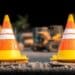 Warnkegel bei Straßenarbeiten | Baustellenleuchte