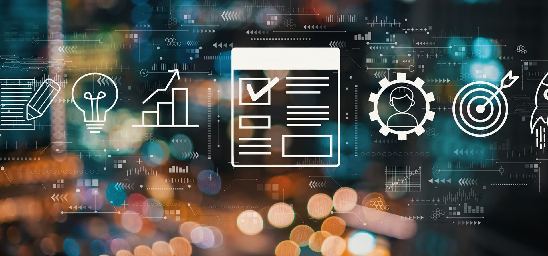 Digitale Symbole für Strategie und Wachstum | Schnellkupplung